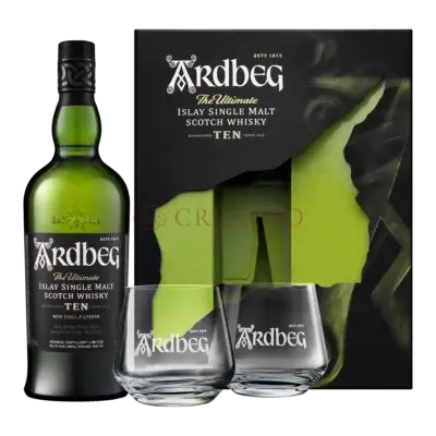 ARDBEG 10YO +2 szklanki 46° 0.7L